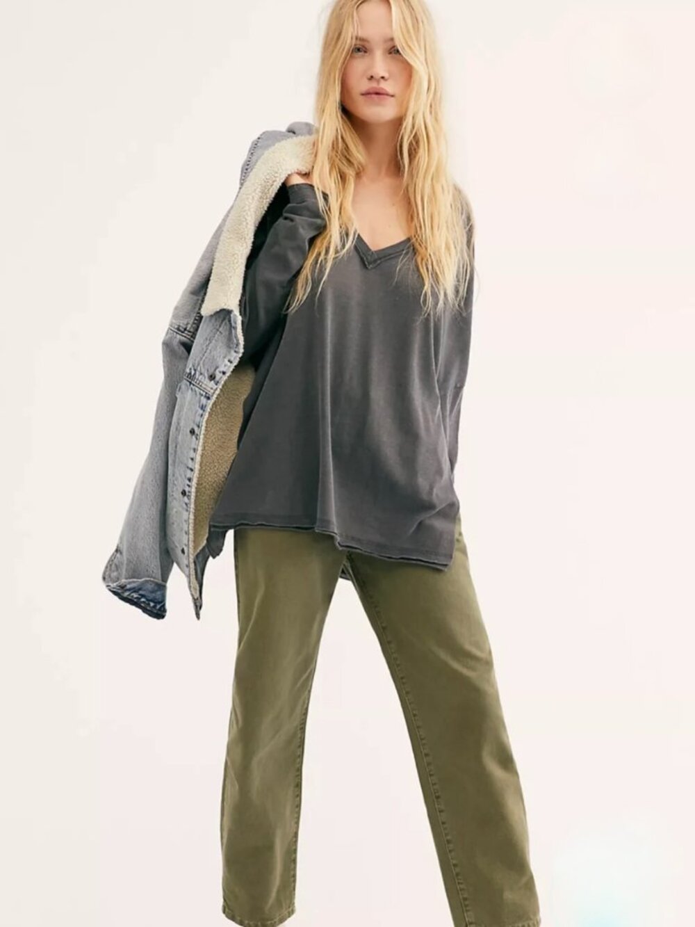 Free People "On My Mind" V-Neck Top - Picture 2 of 13